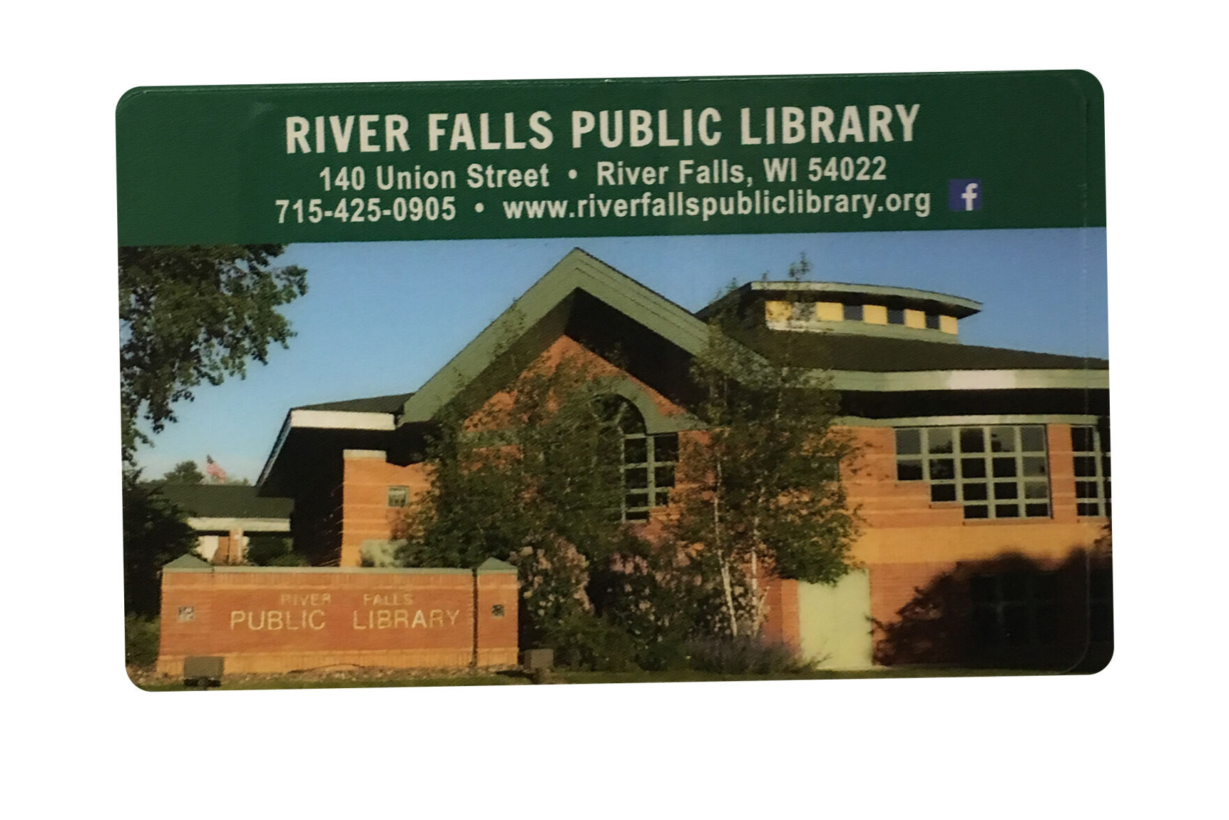 River Falls Public Library card